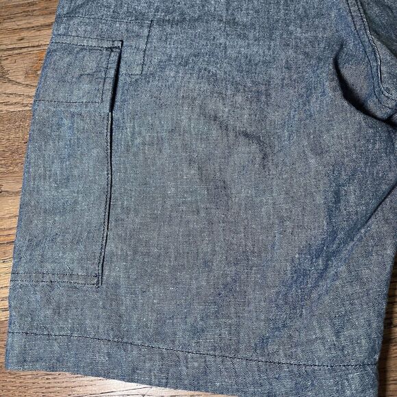 Levi’s Carrier Cargo Shorts Linen Blend Chambray Blue Men’s Size 30 Blank Tag - Picture 10 of 11